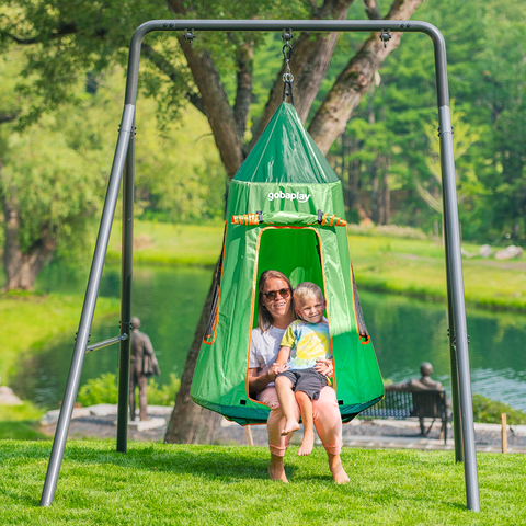 TitanFlex Swing Set with Saucer Tent Swing
